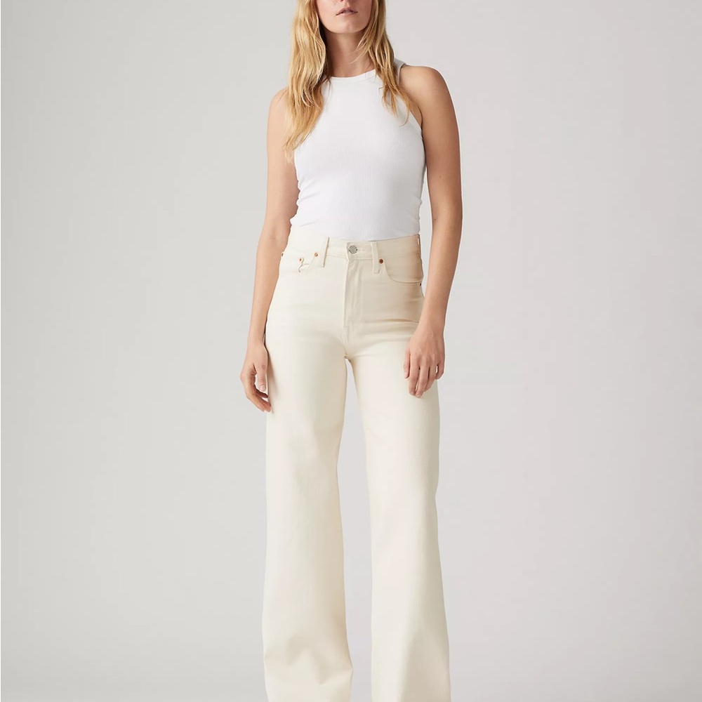 Levi's Women's Wide Leg Cream Jeans